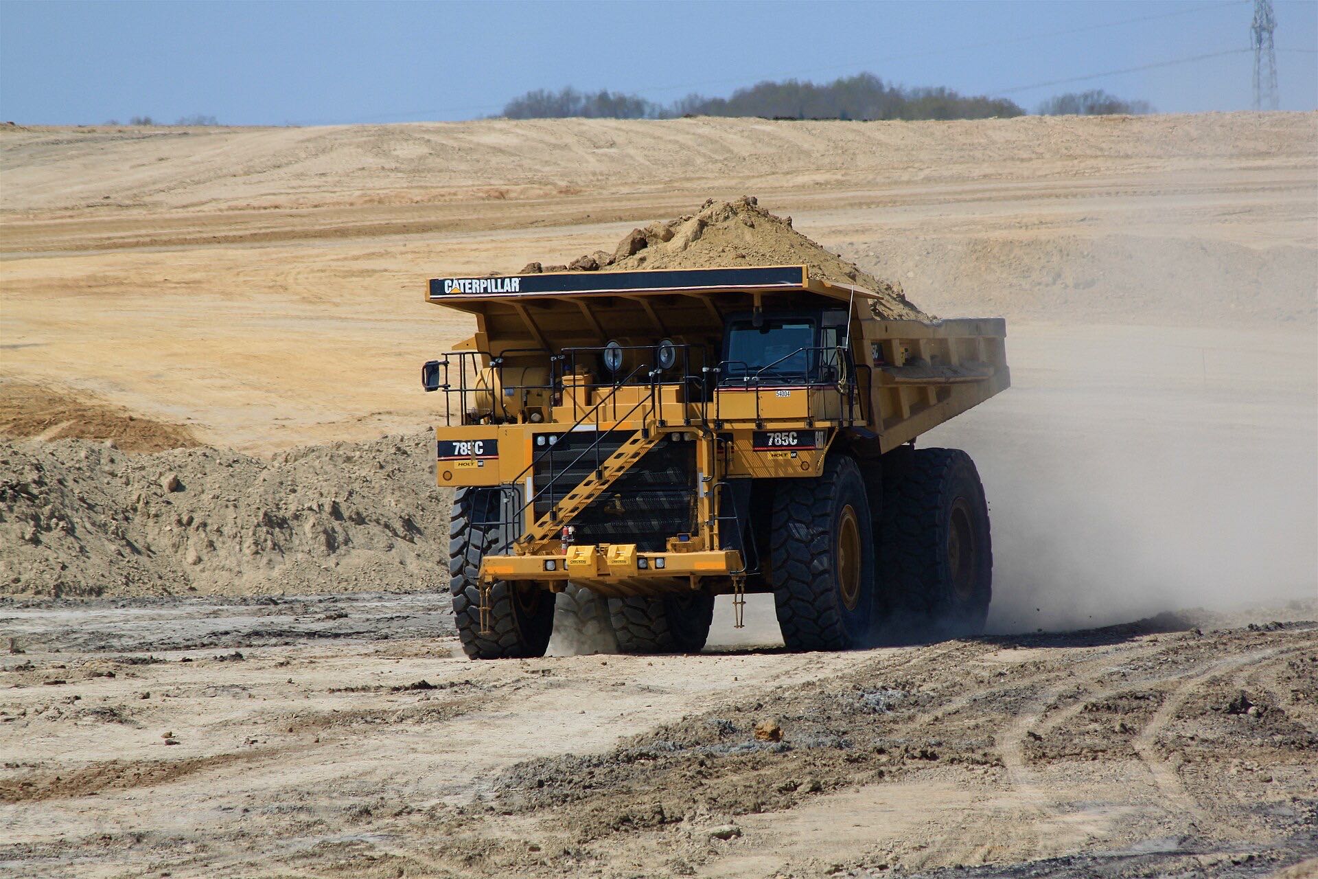 Haul truck on a mine road